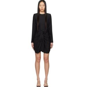 GAUGE81 EUC Black Izu Silk Minidress Size 38